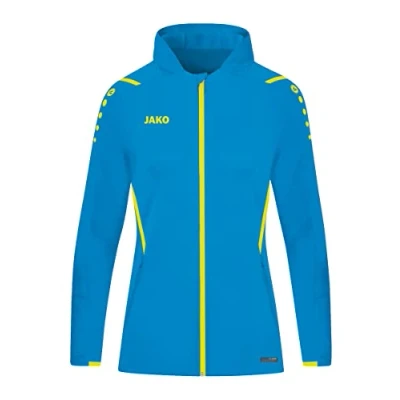 Afbeelding van Jas met kap Challenge JAKO blauw/fluogeel / 34