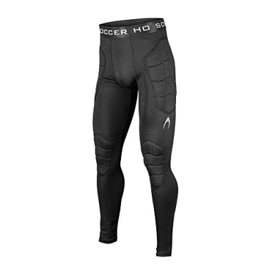 Afbeelding van HO Soccer Raven Lange keepersbroek van mesh met beschermers, uniseks, voor volwassenen
