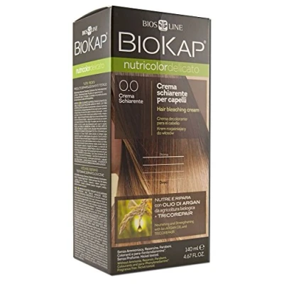 Afbeelding van BIOKAP natuurlijke bleekcrème voor haar 0.0 blondering zacht bleken tot 2 nuances voedt en gerepareerd biologische arganolie tricoREPAIR complex min. 80% ingrediënten