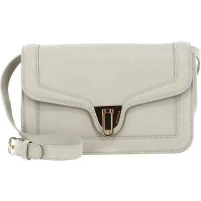 Afbeelding van COCCINELLE Leren Schoudertas Marvin Twist Textured Handbag Gelso Beige