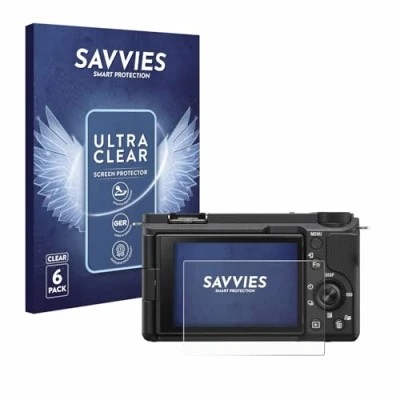 Afbeelding van Savvies Screenprotector voor Sony Alpha ZV E10 II Folie Beschermfolie transparant (6 Stuks)