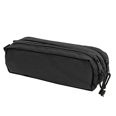 Afbeelding van Idena 20122 Etui met 2 vakken rits, ca. 9 x 23 7,5 cm groot in zwart