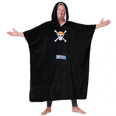 Afbeelding van Eendelige hoodiedeken voor volwassenen en tieners, gezellige oversized draagbare deken, eenheidsmaat sherpa capuchon, geschenken hem, Zwart, One Size