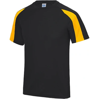 Afbeelding van Just Cool Contrast T JC003 JET BLACK/GOLD L