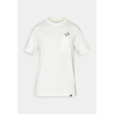 Afbeelding van adidas Heren LOUNGE SLIDES GRAPHIC POCKET T SHIRT, off white, M