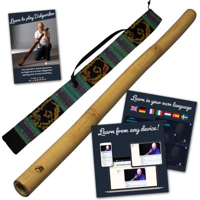 Afbeelding van Bamboo Didgeridoo natural inclusief online cursus &amp; Circulaire ademhaling
