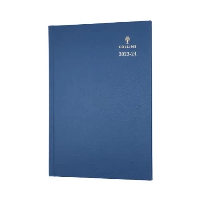 Afbeelding van Collins Debden Standard Desk Academic 2023 24 A5 Week to View Mid Year Diary Planner FSC MIX Paper School, College of University Term Journal juli tot 2024 Blauw 38M.60 2324