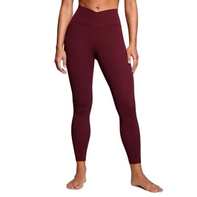 Afbeelding van CRZ Yoga Womens Butterluxe Cross Waist Workout Leggings 25&quot; V Crossover High Waisted Gym Rode Merlot XXS