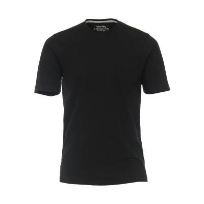 Afbeelding van Redmond Regular Fit T Shirt ronde hals zwart, Effen