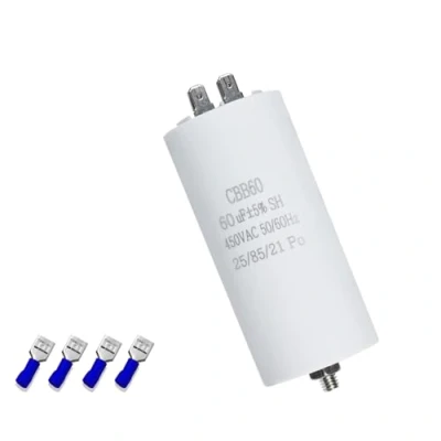 Afbeelding van Iruihoo CBB60 60µF condensator 450V 50/60Hz aanloopcondensator 60UF motorloopcondensator stekker M8 voor elektromotor capacitor