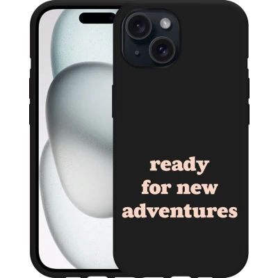 Afbeelding van Cazy Hoesje Zwart geschikt voor iphone 15 New Adventures