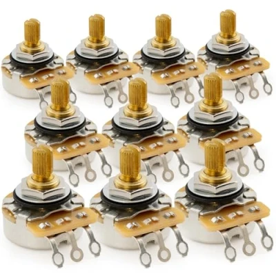 Afbeelding van CTS 450G Vintage Toon A250K Logaritmische Potmeter Messing Short Split Shaft 1/4 Inch 10% voor Elektrische Gitaar Basgitaar(Set van 10)