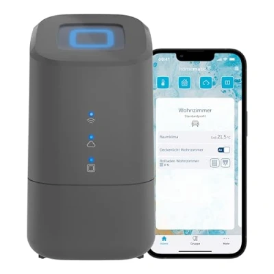 Afbeelding van Homematic IP Home Control Unit, antraciet, Smart centrale, digitale bediening via gratis app, Alexa en Google Assistant, online offline modus, hoge gegevensbescherming, 160692A0