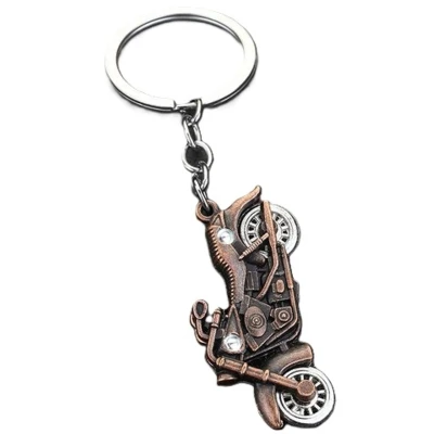 Afbeelding van Retro Motorfiets Sleutelhanger I Sleutelhouder Motor Klassieke Brons