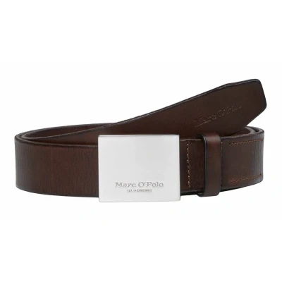 Afbeelding van Marc O&#039;Polo Leren Riem Arru Leather Belt W95 Fine Brown Bruine