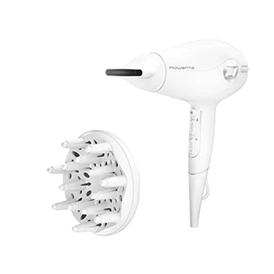 Afbeelding van Rowenta Volumizer CV6130 Haardroger, 2400 W, krachtig, concentratormondstuk en diffuser, 3 snelheden temperaturen, ionentechnologie, wit zilver