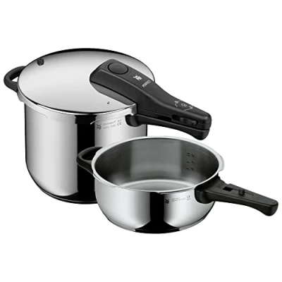Afbeelding van WMF Snelkookpan Perfect RDS Stoompan met een afneembare dekselgreep, inductie (2 delig)