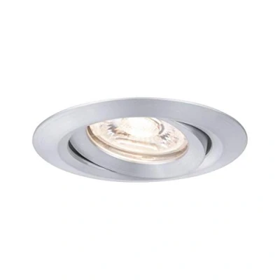 Afbeelding van Paulmann 94296 Nova Mini LED inbouwlamp Coin rond draaibaar 1 x 4 W plafondinbouwspot aluminium gedraaid warmwit 2700 K,