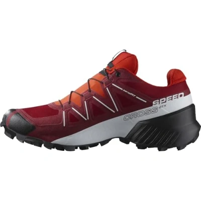 Afbeelding van Salomon SPEEDCROSS GORE TEX heren Hiking Shoe,Red Dahlia / White Black,42 EU