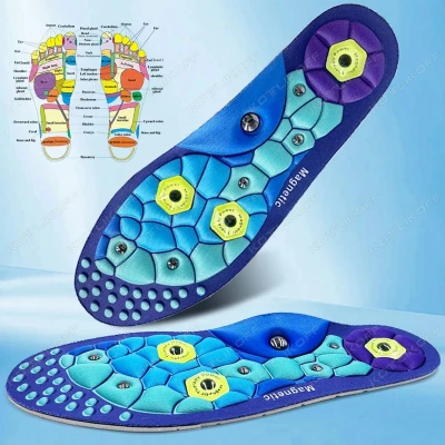 Afbeelding van S36 40 Magnetische Orthopedische Steun Gel inlegzolen Therapie Comfortabel Voeten Massage Gewichtsverlies Afslanken Sport 3 Gele Acupressuur Punten Detox Behandeling Binnenzool Anti vermoeidheid Schokabsorberend Ondersteunend Voetpijn Bloedcirculatie