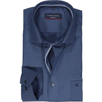 Afbeelding van Casamoda UNI Modern FIT Overhemd, Heren, Maat: 48, Graues dunkelblau