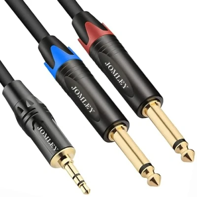 Afbeelding van COLICOLY 1/8 Stereo naar Dual 1/4 Mono Kabel, 3,5 mm TRS 1/4&quot; TS Breakout Kabel m
