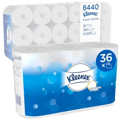 Afbeelding van Kleenex toiletpapier, 3 laags, 350 vellen, pak van 6 rollen toiletpapier
