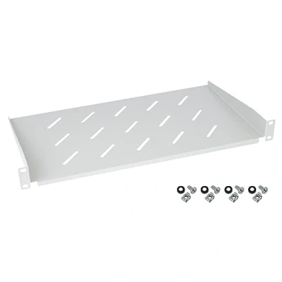 Afbeelding van HMF 65499 plank voor serverkast 19 inch 1 HE 250 mm diepte lichtgrijs
