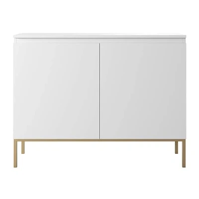 Afbeelding van Selsey Bemmi Dressoir 100 cm Wit met gouden poten