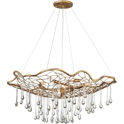 Afbeelding van Lisa McDennon by Hinkley LED Pendelarmatuur Laguna 6X E14 Max 40W Dimbaar Burnished Gold
