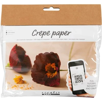 Afbeelding van Creativ Company Mini Hobbyset Crepepapier Klaprozen