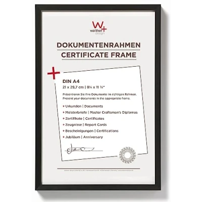 Afbeelding van walther+ design AJ130B Wissellijst Papierformaat: DIN A4 Zwart