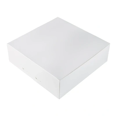 Afbeelding van Taartdoos 25x25x8cm. Wit 50st