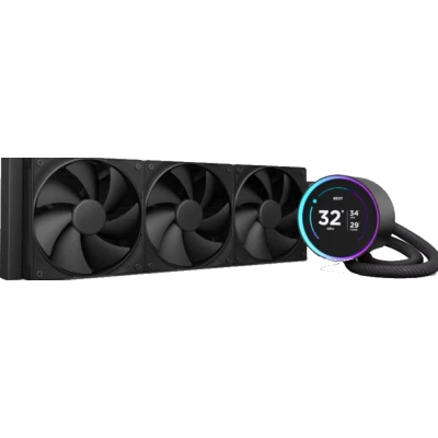 Afbeelding van NZXT Kraken Elite 360 2024 Vloeistof koelsysteem processor afmeting radiator 360mm voor Intel LGA 1851, 1700, 1200, 115X AMD AM5, AM4 3 x F120P Static Pressure Fans Zero RPM Mode 2.72 IPS LCD zwart