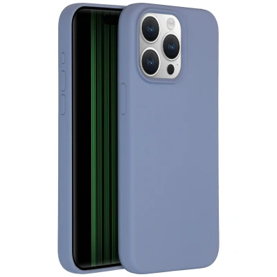 Afbeelding van Apple iPhone 15 Pro Max MagSafe Hoesje Siliconen en TPU (zacht) Accezz Softcase/Backcover Grijs Telefoonhoesje