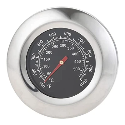 Afbeelding van Hicello barbecue, pit, rookoven, grill, thermometer, temperatuur, gauge, hout, smoker, temperatuur 100 F 1000 (50 C 500 C) voor grillen vlees koken