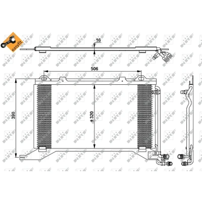 Afbeelding van Condensor, airconditioning NRF 35245