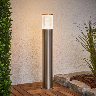Afbeelding van Lindby LED buitenlamp 1licht roestvrij staal, acryl H: 54 cm helder Inclusief lichtbron