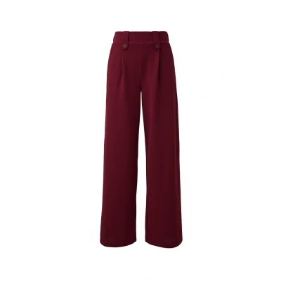 Afbeelding van QS WIDE Broek, Dames, Maat: 32x30, Bordeaux