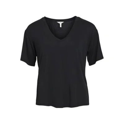 Afbeelding van Object OBJANNIE RE S/S V hals Top NOOS, zwart, M