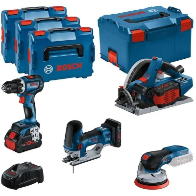 Afbeelding van Bosch Blauw 4 delige Combopack GSR + GKT GST GEX in L Boxx 0615990N36