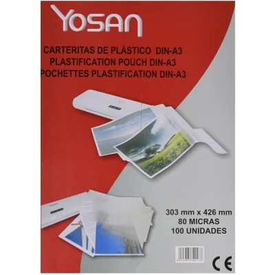 Afbeelding van Lamineerhoezen Yosan Transparant A3