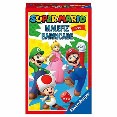 Afbeelding van Ravensburger Super Mario, Malefiz Barricade, compact formaat, 2 4 spelers, aanbevolen leeftijd 6+, 20910 1