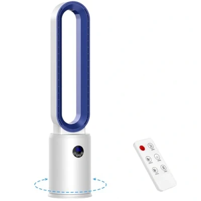 Afbeelding van YAZEKY Bladloze torenventilator, stille torenventilator met 3 snelheden, 60 oscillerende vloerventilator, LED display, 8 uur timer,koelventilator