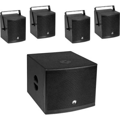 Afbeelding van Omnitronic Set MOLLY 12A Subwoofer active + 4x 6 Top 8 Ohm, black