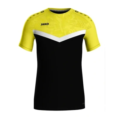 Afbeelding van JAKO T shirt Iconic zwart/zachtgeel S / L
