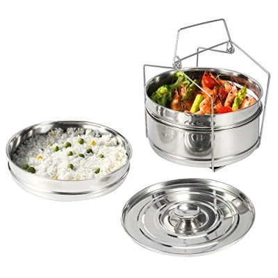 Afbeelding van Stapelbaar 3 Tier Voedsel Stoomboot Pan Rvs Pot Fornuis Snelkookpan Kookpot Grote Stoom Potten Druk Accessoires