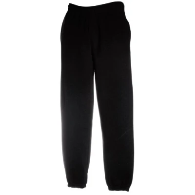 Afbeelding van Fruit of the Loom Mens premium 70/30 elastische Jog broek/joggen bodems zwart XXL