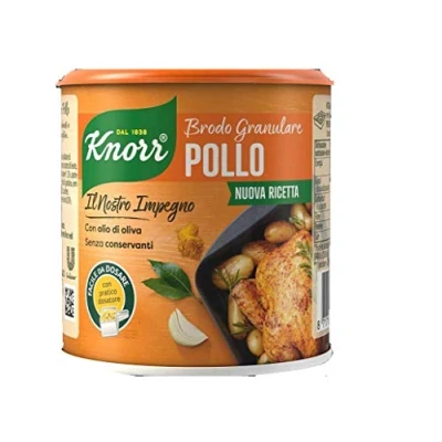 Afbeelding van 6x Knorr Brodo Granulair, Pollo, gegranuleerde kippenbouillon, 150 g, smaak voor je gerechten, glutenvrij, lactosevrij, 100% Italiaanse bouillon, 6 stuks