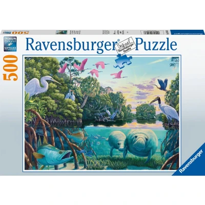 Afbeelding van Ravensburger Puzzel 500 stukjes Zeekoe momenten